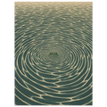 Frog Water poster – frog peering from concentric water ripples