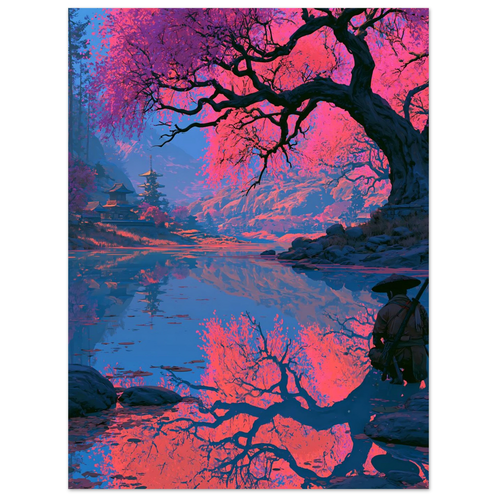 Forest Bridge 2 poster – anime wooden bridge in a green forest