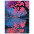 Forest Bridge 2 poster – anime wooden bridge in a green forest