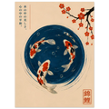DJ Fish poster – humorous Japanese-style fish at DJ decks