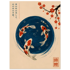 DJ Fish poster – humorous Japanese-style fish at DJ decks