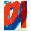 Abstract Type poster – overlapping abstract red and blue letterforms