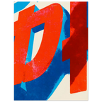 Abstract Type poster – overlapping abstract red and blue letterforms
