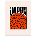 Japan poster – minimal rising sun Japan typography design